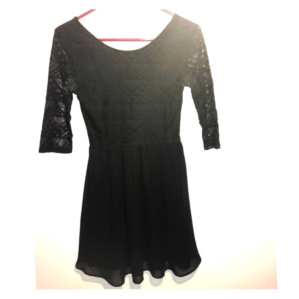 LAST WEEK AVAILABLE - MeshSleeve Skater Dress